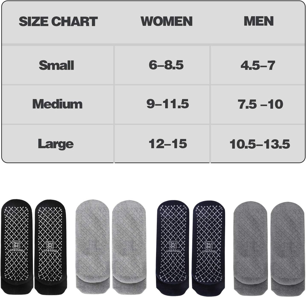 Unisex Non Slip Grip Socks with Cushion for Yoga Pilates Barre Home & Hospital