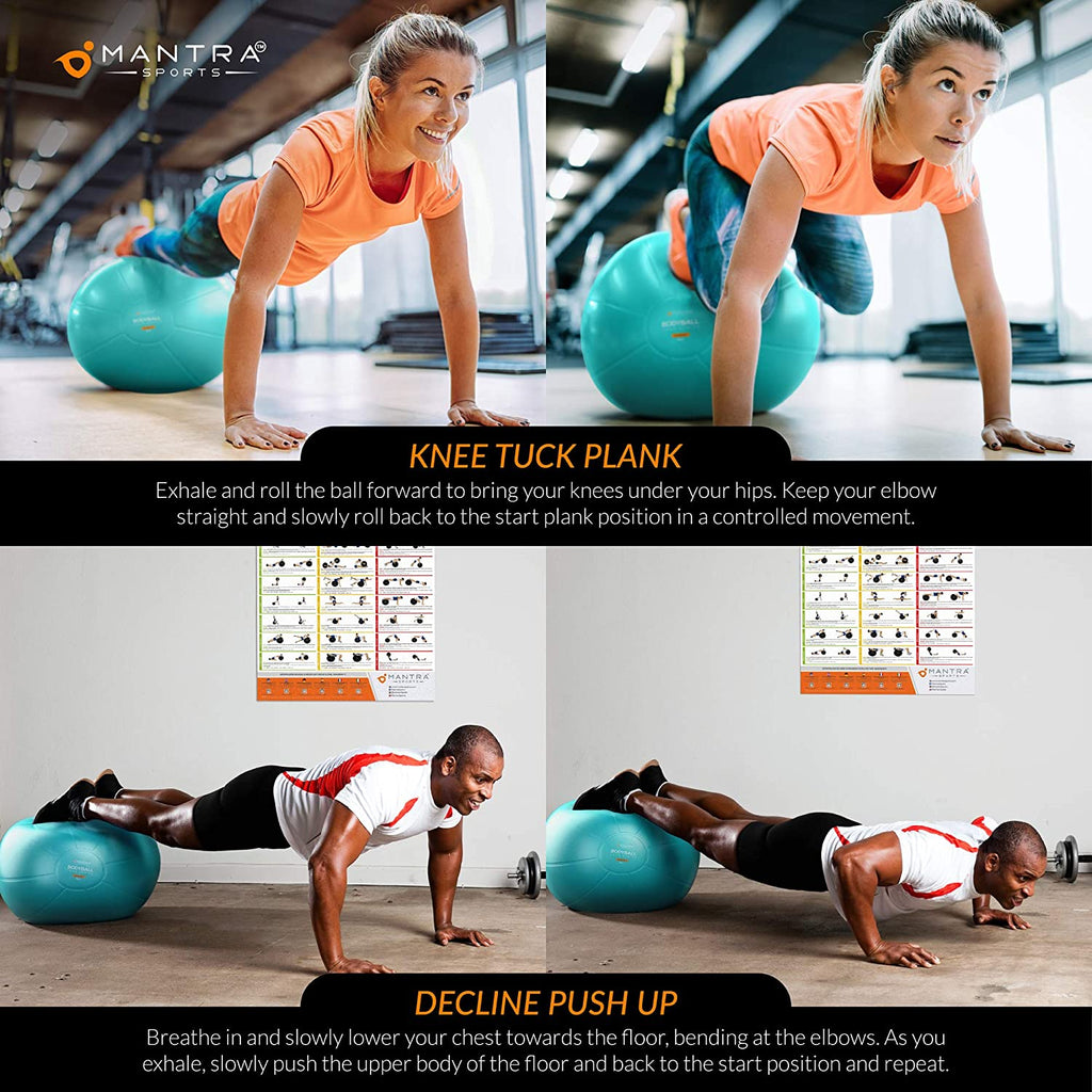 Exercise Ball – Yoga Ball for Pilates & Fitness - Birthing for Pregnancy, Stability, Core, Balance, Therapy for Physical Rehab, Workout for Home Gym & Office Chair, Fast Pump Included